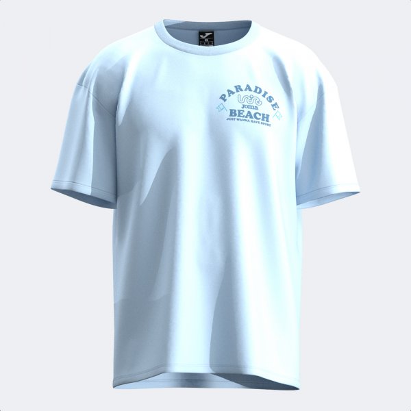 Camiseta Manga Corta Beach Paradise Celeste