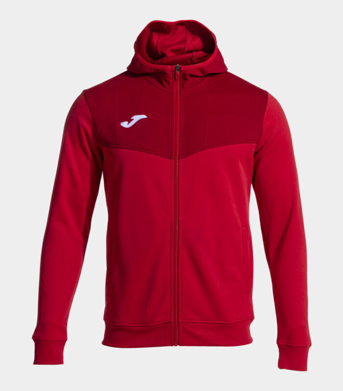 HOODED JACKET MAN CAMPUS STREET RED